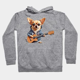 Chihuahua Playing Guitar Hoodie